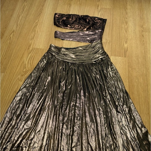 NWT RETROFETE Lia Dress in Brown Ombré Women’s Maxi Size XXS - Picture 9 of 12